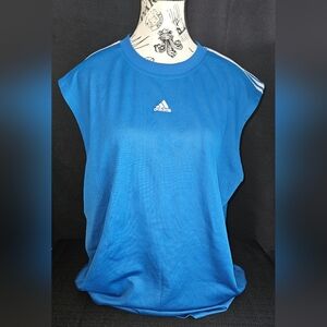 Adidas Climacool Mens XL Jersey Athletic Tank Top Blue Sleeveless